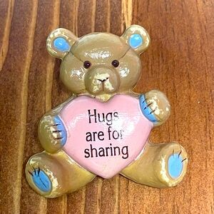 Vintage/Gibson Teddy Bear with Heart Fun Pin Vintage/Gibson